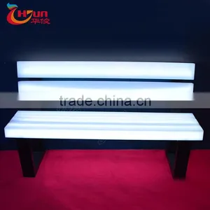 Outdoor Furniture Plastic Patio Bench RGB Lights Cheap Price thumbnail-5