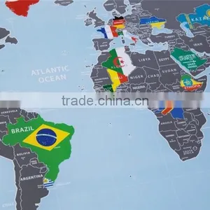 New World Map With Scratch off Flags Edition Tube Packaging Scratch Travel World Map AMA-13 thumbnail-4