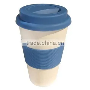 Bamboo Fiber Mug Cup With Lid thumbnail-2