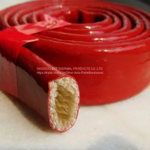 Silicone Coated Glass Fiber Fire Sleeve Hose Protector thumbnail-5