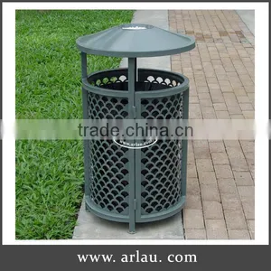 Arlau Outdoor Metal Steel Roadside Garbage Bins thumbnail-1