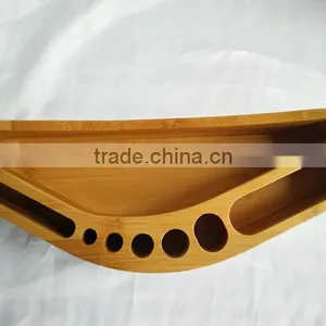 Custom Logo Bamboo Pen Holder for Desk Organizer thumbnail-5