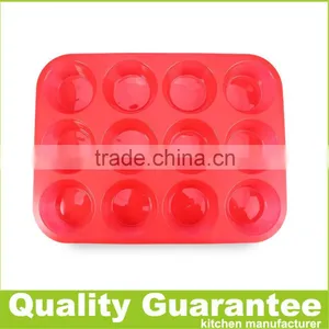 Silicone Muffin Pan Cake Baking Mold Household Baking Pan Reusable Baking Tray thumbnail-1