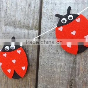 Hot Sell Ladybug Garland Ladybird Garland Felt Garland Made in China thumbnail-1
