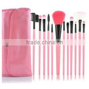 Pink Makeup Brushes Set 12 Pcs Makeup Tool Kits With Pink Makeup Bag thumbnail-1
