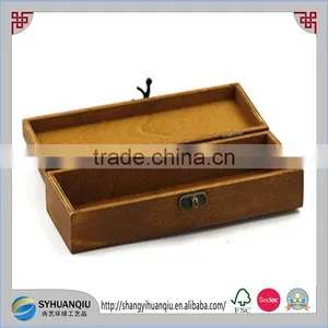 Europe Style Zakka Pine Wood Pencil Box thumbnail-1