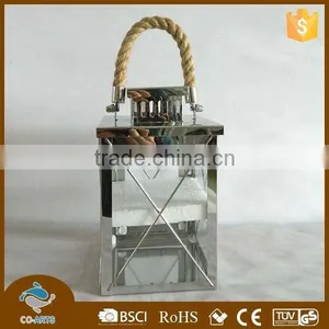 Pretty Classic Silver Mental Mini Candle Lanterns thumbnail-1