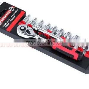 27pcs 19pcs 12pcs Socket Wrench Set Ratchet Wrench Socket Set 1/2 3/8 1/4 Driver Set thumbnail-4