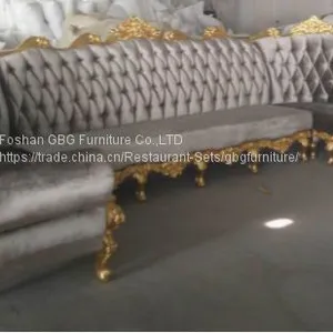 Bar Club Karaoke Couch Sofa in Grey Fabric thumbnail-2