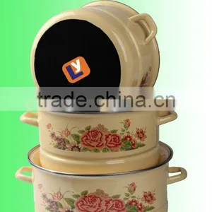 4pcs 26-30-34-40 cm Enamel Steam Pot thumbnail-1