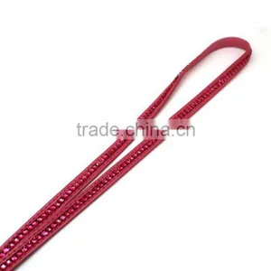 Fuchsia Promotion Gift PU Leather Lanyard With Crystal Gem Lanyard, Swivel Snap Hooks, Key Ring Accembly, Acrylic Gem Key Chain thumbnail-4