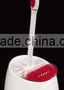 High Quality New Style Plastic Toilet Cleaning Brush With Holder Set thumbnail-4