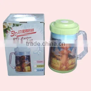 3D Cartoon Double Wall Plastic Mug thumbnail-1