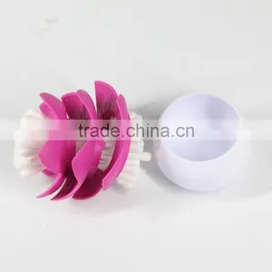 Lotus Shape Round Plastic Toothpick Box thumbnail-5