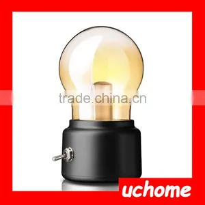 UCHOME British Retro LED Bulb Light Lamp Metallic + Glass Usb Lamp Atmosphere Rechargeable Energy Saving Night Lamp Indoor Light thumbnail-1