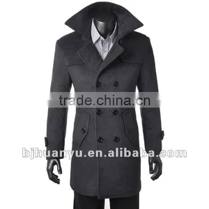 Man Spring and Autumn Long Style Grey Color Jacket 2015 thumbnail-1