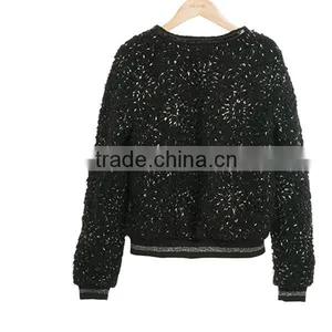 Women's Clothing Garment Apparel OEM/ODM Manufacturer Direct Factory Black Unigue Design Women Winter Jacket thumbnail-3