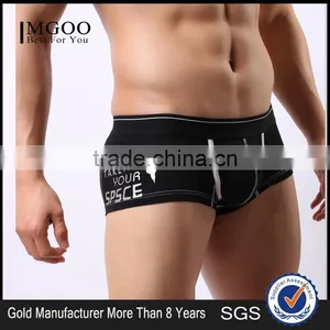 MGOO Passed Test Mens Sexy Gay Underwear Black Tight Cotton Spandex Big Cock Mens Thongs MB020 thumbnail-1
