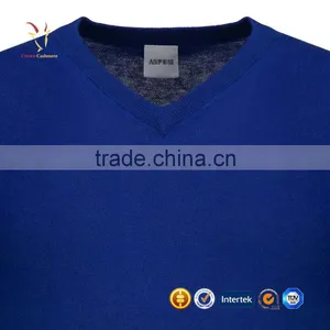 Latest Design Men Blue Cashmere Sweater Pullover Wool Sweater For Men thumbnail-2