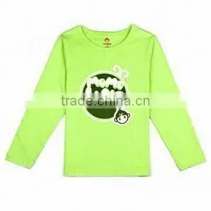 Children's Long-sleeved T-shirt, Made of Cotton, Available in Various Colors and Sizes thumbnail-1