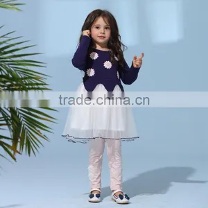 2017 Hotsale Boutique Children's Clothing Spring and Autumn Long-sleeved Girl Dress for 2-8years Kids thumbnail-1