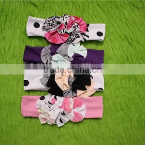 Wholesale Price Fashion Newborn Baby Elastic Hair Band Pure Cotton Multi Bowknot Baby Headband Children Fashion Hair Accessories thumbnail-1