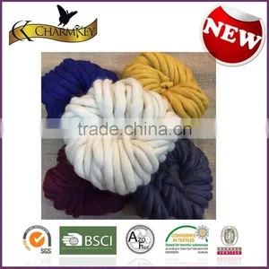 2015 Popular Super Chunky Thick Yarn for Quick Knitting Hat in Solid Color thumbnail-1