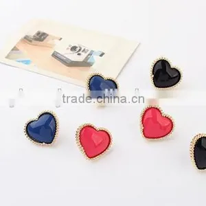 Fashion Sweet Peach Heart Lady Stud Earrings thumbnail-5
