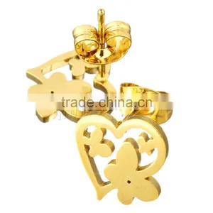 Fashion Jewelry Stainless Steel Heart Fashion Jewelry Set thumbnail-1
