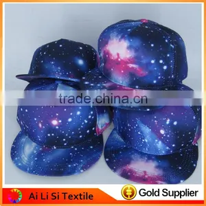 High Quality 3D Printed Galaxy Snapback Caps Galaxy Floral Printing Snapback Hats thumbnail-1