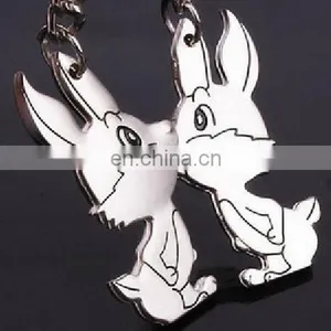 2014 Fashion New Lovely Rabbit Lovers Keychain Couple Valentine's Day Gift thumbnail-1