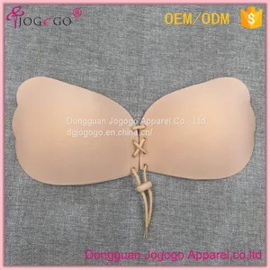 Hotsale Wing Shape Backless Invisible Strapless Front Closure Self-adhesive Push up Silicone Bra thumbnail-1