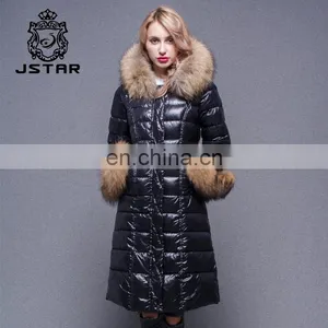Heavy Fur Collar Custom Fashion Style Warm Feather Inside Hood Down Jacket for Winters thumbnail-1