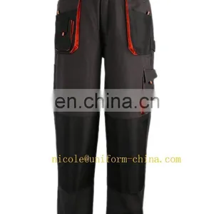 Wholesale Khaki Black 80%polyester 20%cotton Men's Cargo Work Pants With Many Pockets and Knee Pad thumbnail-1