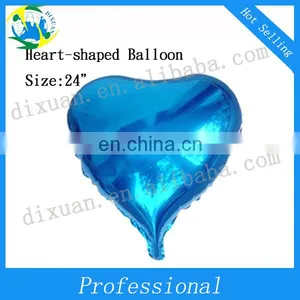 (DX-QQ-0038)24" HEART-SHAPED BLUE FOIL BALLOON thumbnail-1