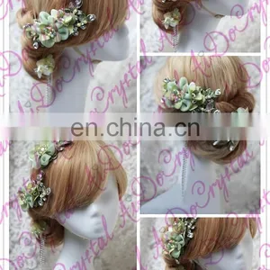 Aidocrystal Green Garland Hair Flower Headwear Wholesale Hair Accessories for Women thumbnail-3