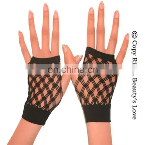 Japanese Hot Girls Sexy Women Lingerie Three Colors Available Beauty's Love Solid Transparent Glove MESH WRIST LENGTH GLOVES thumbnail-1