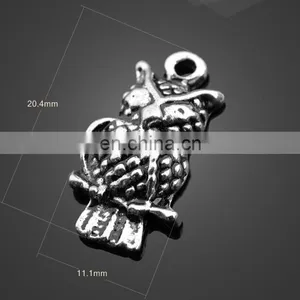 Wholesale Bronze Animal Owl Shape Pendant Alloy Pendant Jewelry Accessories thumbnail-5