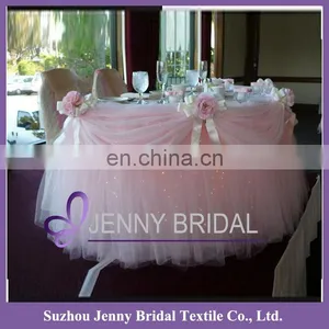 TC141E Ruffled Table Skirt Tulle Table Skirt Wedding Decoration Materials thumbnail-1