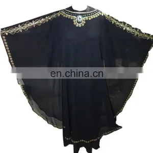 Saudi Arabia 2017 Abaya With Shoulder Veil / Black Color Diamond Stone Work Burkha 2017 / Latest Designer Burkha (dubai Abaya) thumbnail-4