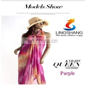 Women's Bikini Cover up Scarf Sarong Cover Up Miss Swimwear Beach Scarf Pareo Dress Skirt Beach Chiffon Wrap thumbnail-4