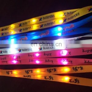 Special Flash Light Double Layer Fashion Polyester Led Lanyard thumbnail-1