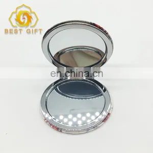 Customized Printing Mini Folding Leather Makeup Mirrors thumbnail-5