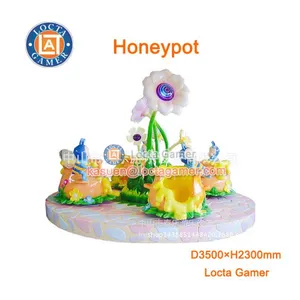 Zhongshan Amusement Park Equipment Rotate Revolving Cup Kids Rides for Sale Honey Pot Rotating Tea Cup Coffee Cup thumbnail-1