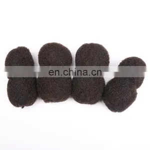 4pcs/lot Tight Afro Kinky Bulk Hair 100% Human Hair For DreadLocks,Twist Braids Nautral Color Afro Kinky Hair thumbnail-1