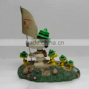Resin Lovely Customized Action Cartoon Snoopy Toy Statues thumbnail-6