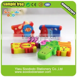 Colourful 2D Erasers Animal Shape for Kids Office Stationery thumbnail-2