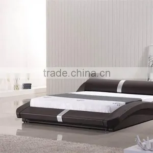 Classic Leather Bed With Leather Button, Cheap King Size Soft Bed thumbnail-3
