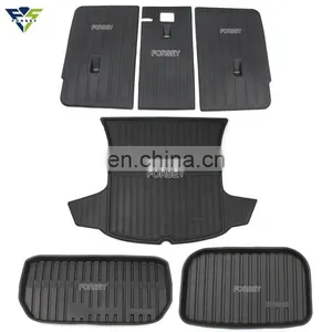 Anti-Scratch Carpet Set TPE Trunk Mats Waterproof Car Mats For Tesla Model Y Tesla Interior Modification Accessories thumbnail-2