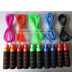 Hot Sale Custom Material And Styles Fitness Exercise Flexible PVC Jump Rope With EVA Handle thumbnail-1